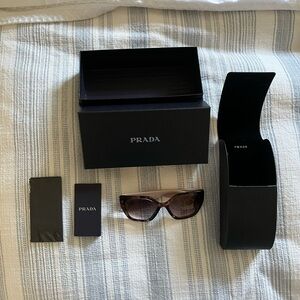 Prada Brown Tortoiseshell Gradient Cat-Eye Sunglasses